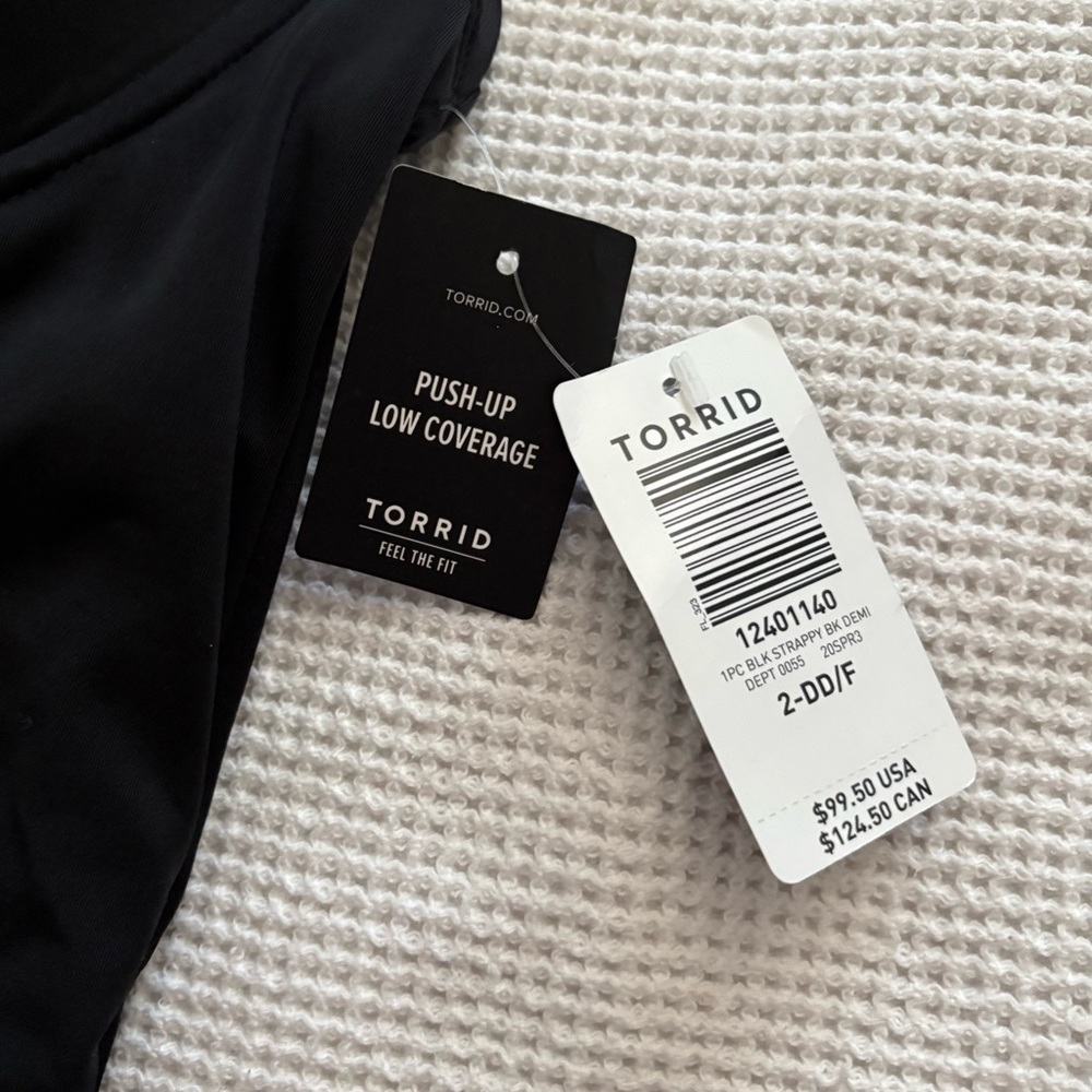 Torrid Black Push-Up Low Coverage One-Piece Swimsuit - Picture 2 of 3